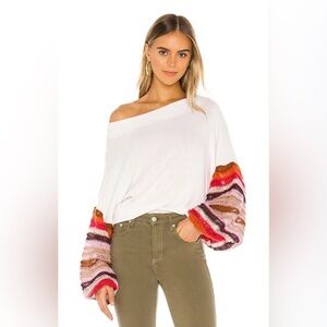 Free People Cha Cha Sweater in White